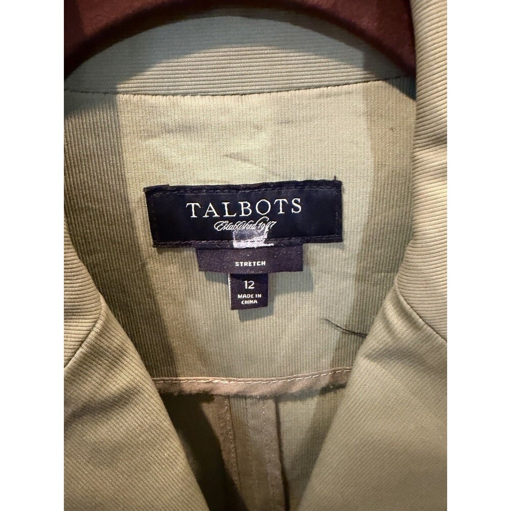 Talbots Stretch Green Blazer Size 12 - Picture 2 of 5